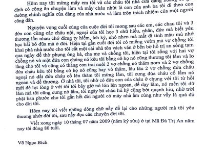 Translation work, Vo Ngoc Bich - Life Story Translation