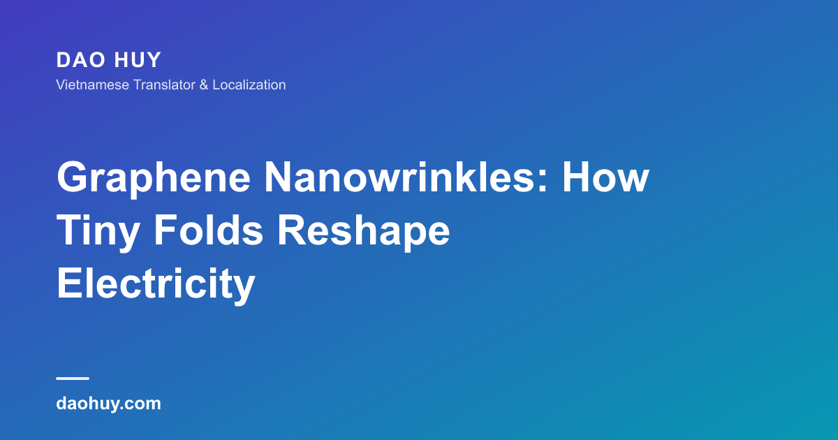 Graphene Nanowrinkles: How Tiny Folds Reshape Electricity
