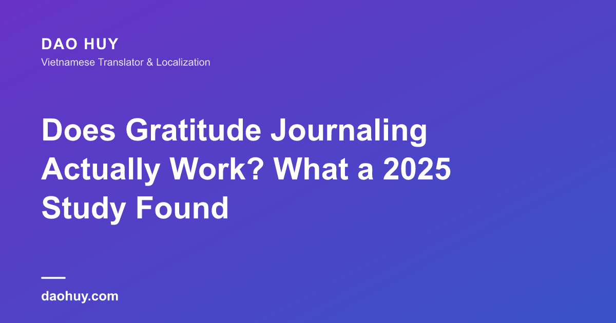 Does Gratitude Journaling Actually Work? What a 2025 Study Found