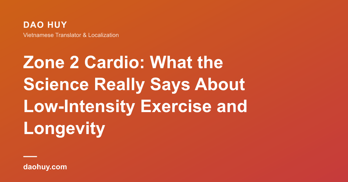 Zone 2 Cardio: What the Science Really Says About Low-Intensity Exercise and Longevity